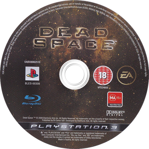 Dead Space - Metal Gear Solid 4 Disc (500x500), Png Download