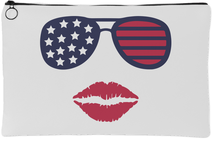 Patriotic Stars & Stripes Sunglasses & Lips - Fashion Accessory (1024x1024), Png Download