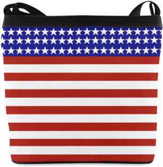 Usa Patriotic Stars & Stripes Crossbody Bags - Crossbody (500x500), Png Download