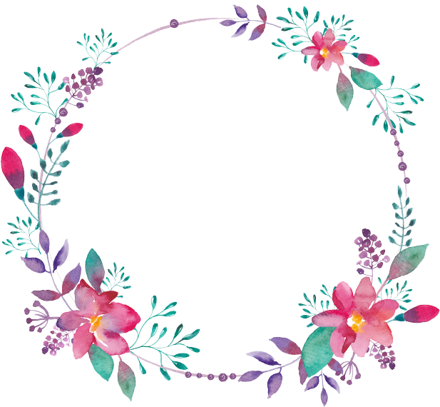 Purple Flower Borders 800*800 Transprent Png Free Clipart - Circulo De Flores Png (800x800), Png Download