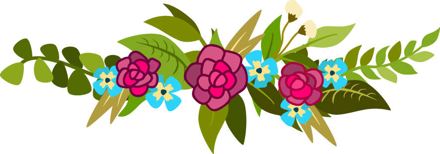 Flowers Borders Clipart Bottom - Bottom Flower Border Transparent (885x310), Png Download