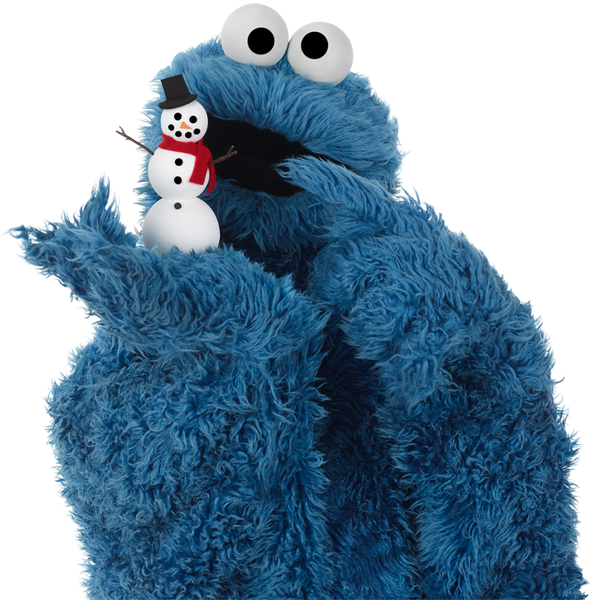 Maybe > @sesamestreet - Cookie Monster Merry Christmas (599x604), Png Download