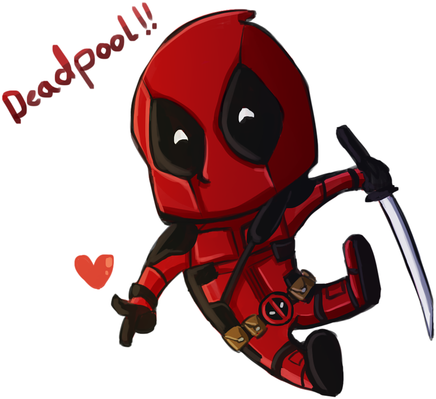 Deadpool Chibi Png - T-shirt (894x894), Png Download