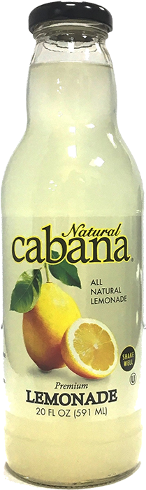 Juices - Cabana 100% Natural Lemonade - 20 Fl Oz Bottle (780x700), Png Download
