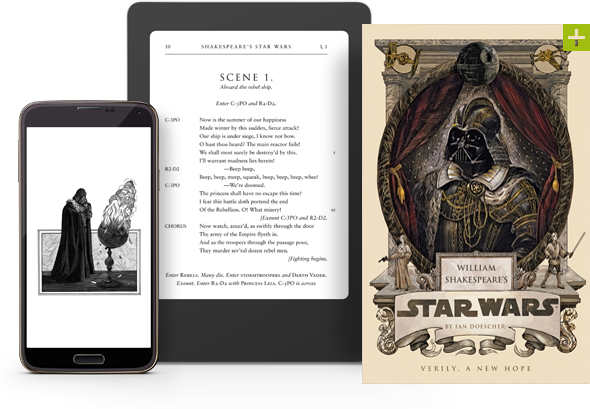 William Shakespeare's Star Wars - William Shakespeare Star Wars (590x409), Png Download