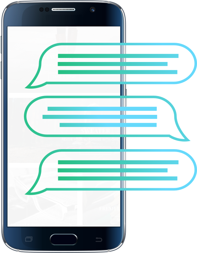 Phonesmsgraphic2x - Livechat (626x804), Png Download