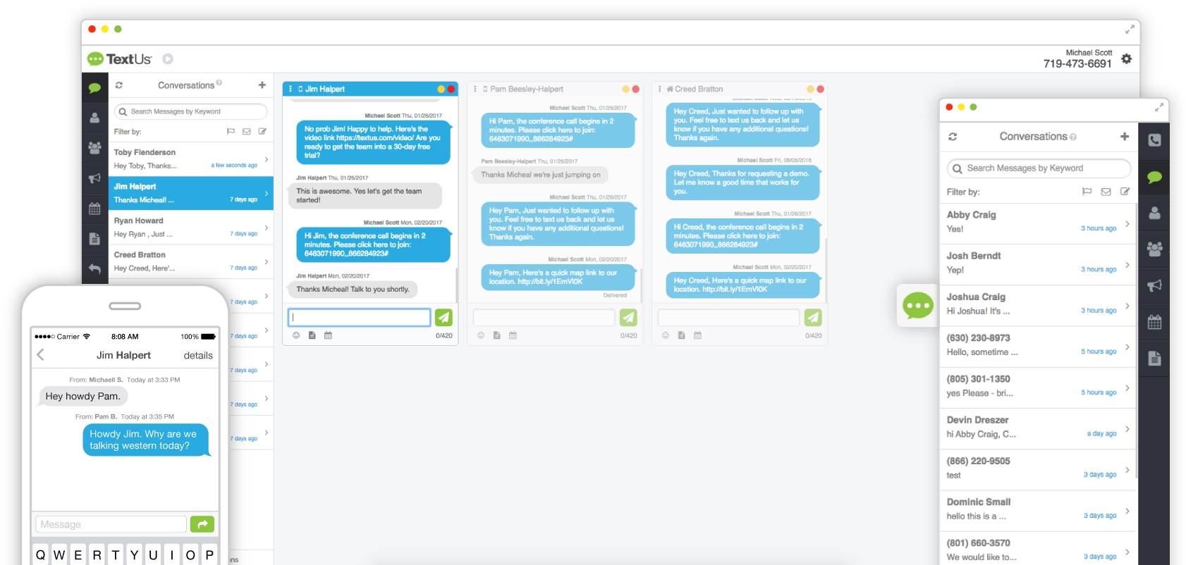 Business Texting Features - Texting Platform (1701x854), Png Download