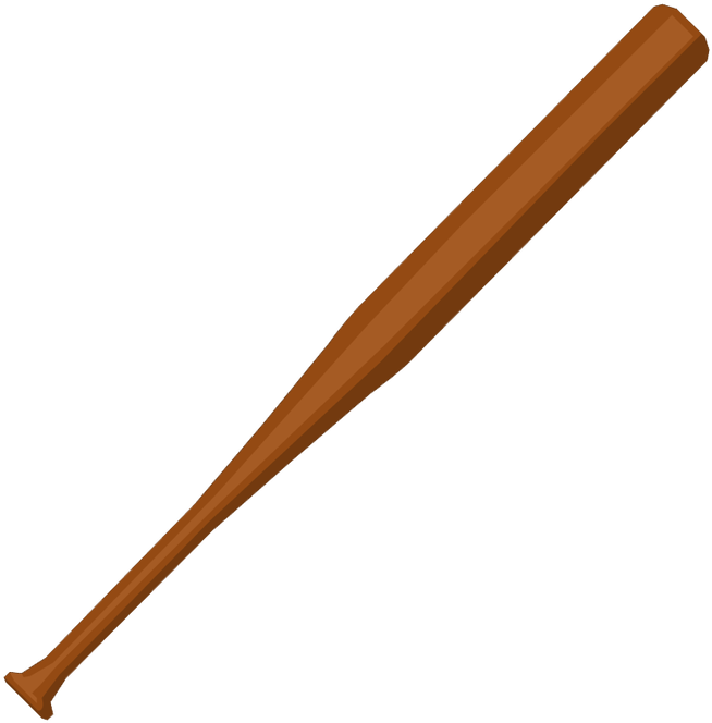 Black Handle Wood Baseball Bat - Tool (1100x739), Png Download