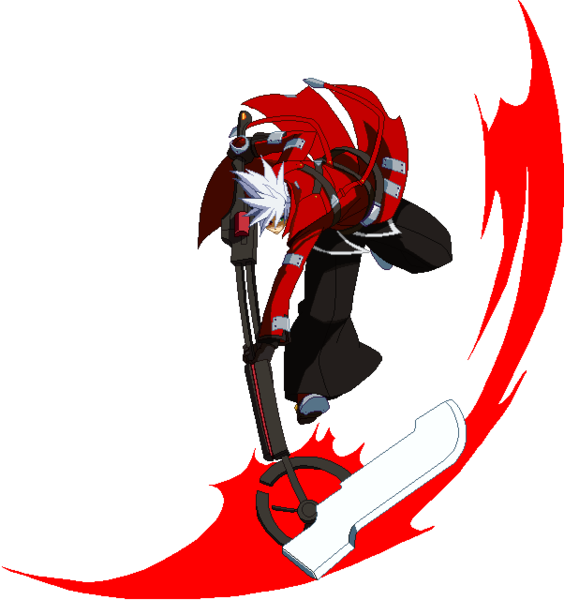 Bbcp Ragna Bloodscythe - Blazblue Ragna Blood Scythe (564x600), Png Download