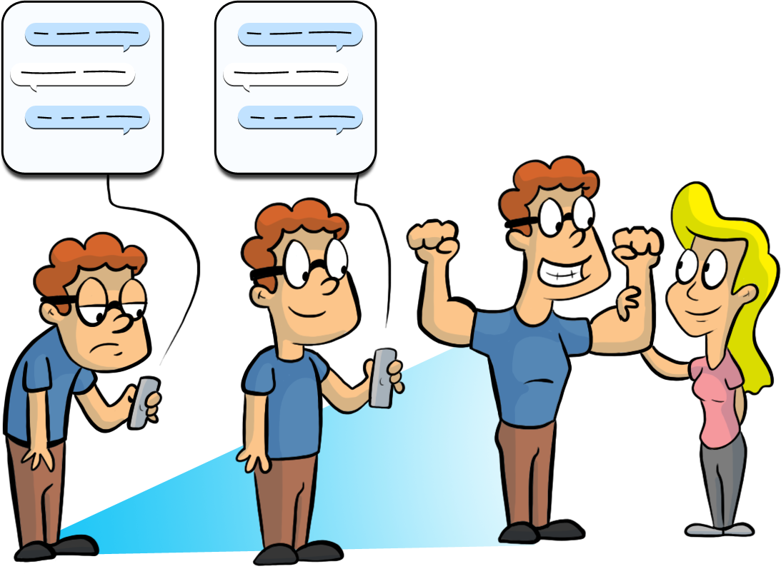 Texting-inprove - Tinder (1093x804), Png Download