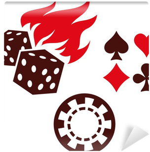 Vector Gambling Items Dice, Playing Cards And Casino - Casino Token (400x400), Png Download