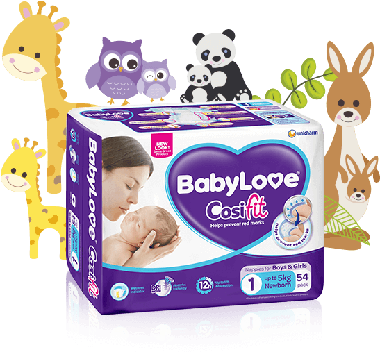 Available In Handy Pack , Bulk Pack (54) And Jumbo - Babylove Infant Cosifit Nappies 3-8kg 48pk (700x520), Png Download