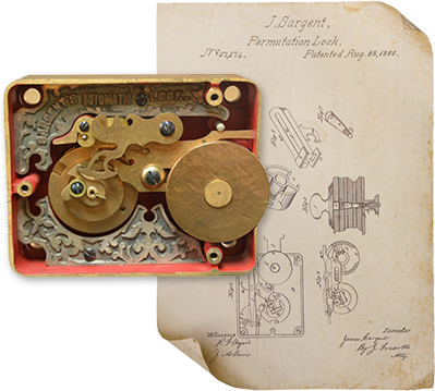 Automatic Lock - Patent Strengthening Plate Technology Lock (399x359), Png Download
