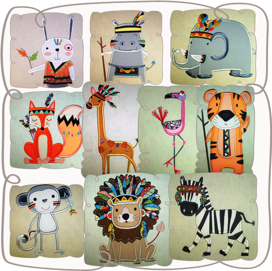 African Safari Applique Set - Safari (580x580), Png Download