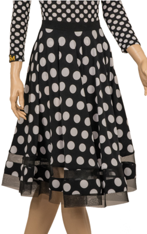 Polkadot Mesh Flounce Ballroom & Smooth Skirt - Skirt (320x480), Png Download