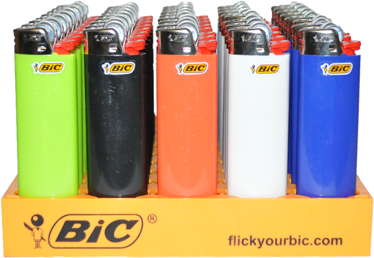 1 Of 5free Shipping 6 Full Size Bic Cigarette Lighters - Bic (750x750), Png Download