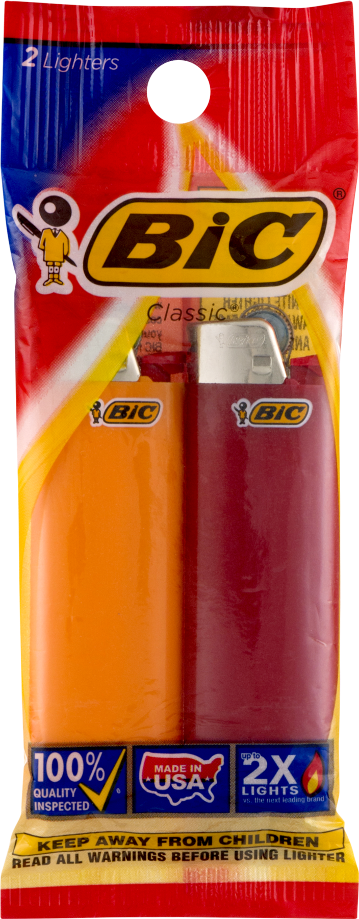 Bic Classic Lighters - 2 Lighters (1800x1800), Png Download