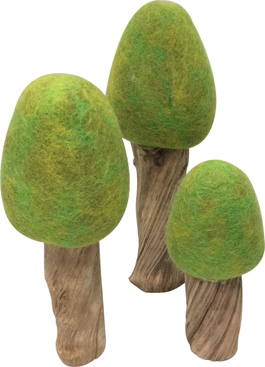 Spring Trees Set Toy Wild Mountain Child - Felt (347x480), Png Download