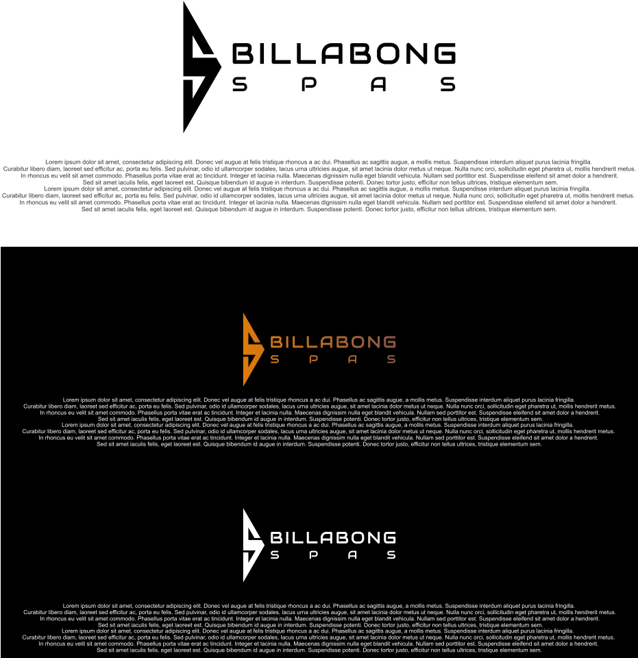 Logo Design By Gambir For Billabong Spas - Poster (930x1200), Png Download