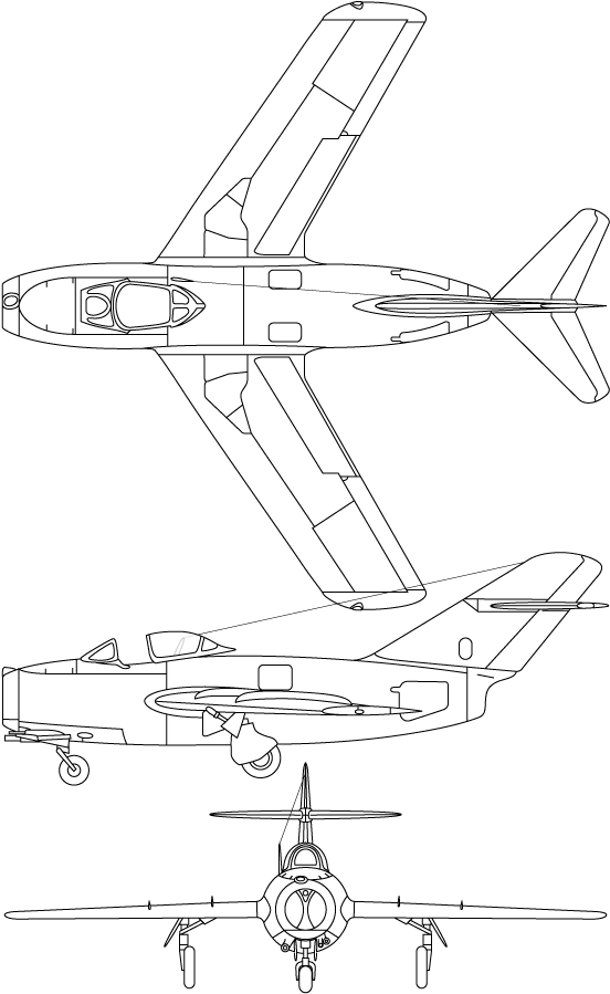 Pin By Alejandro Budeni On Aviones - Mig 15 (595x943), Png Download