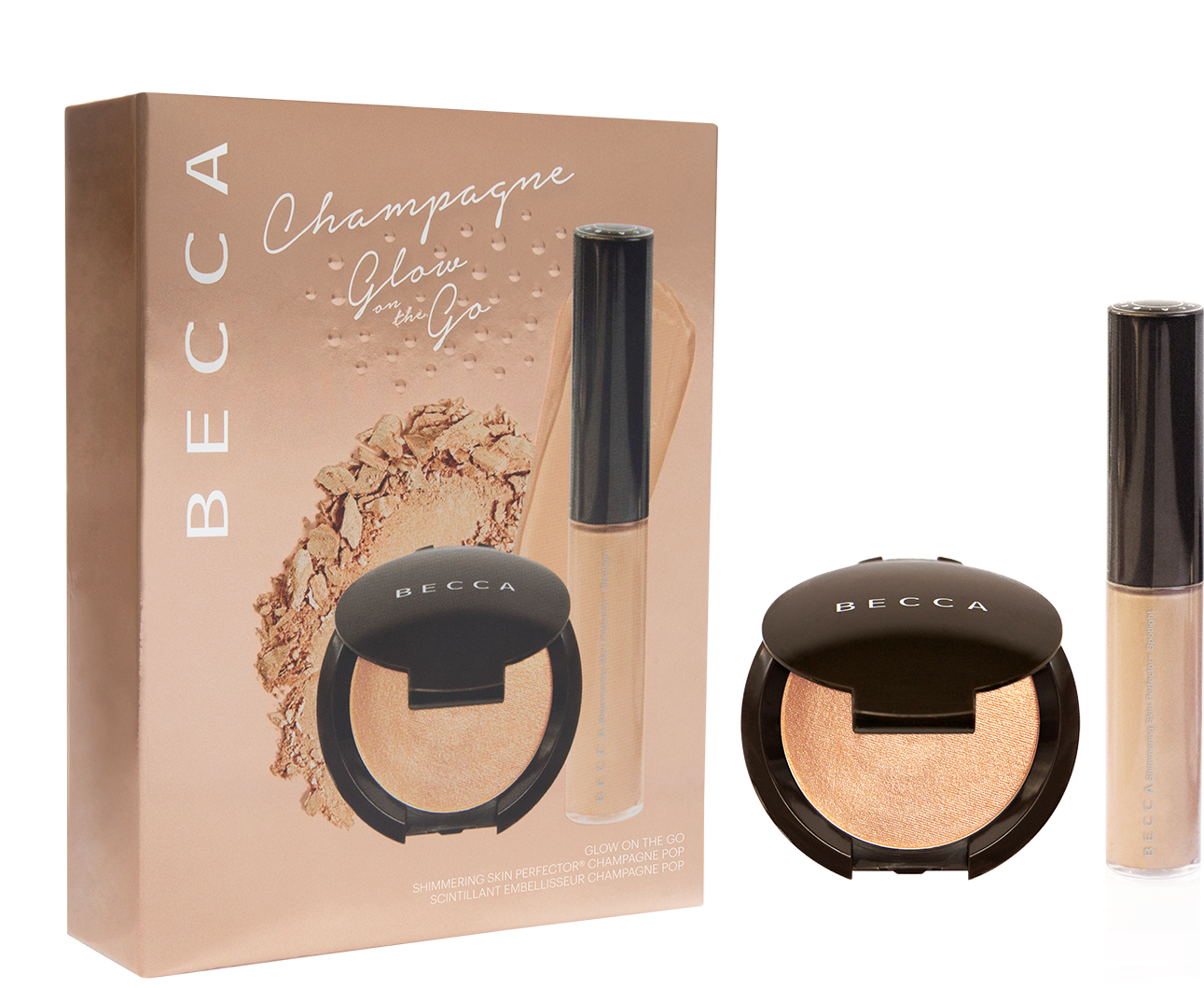 Check Out Champagne Glow On The Go Kit From Becca Cosmetics - Becca Glow On The Go Kit (1400x1400), Png Download