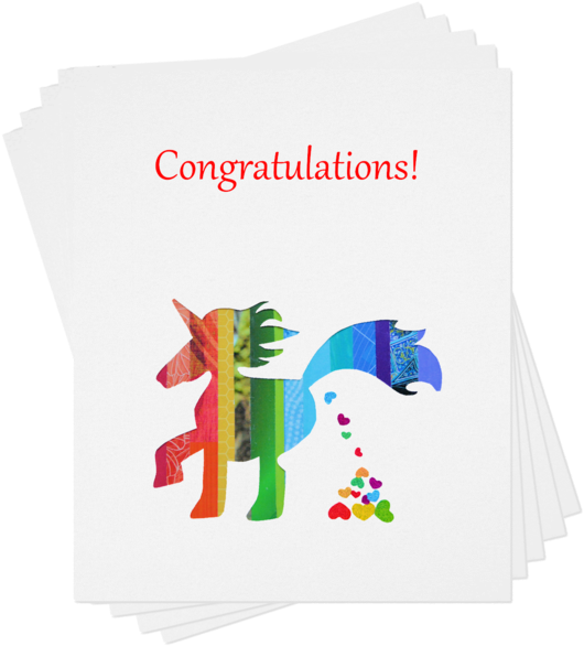 Gc006m Unicorn Congratulations Multi Pack - Unicorn Congratulations Card (552x600), Png Download