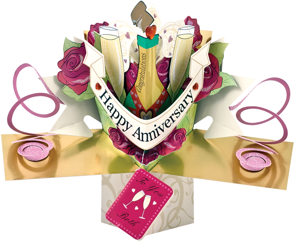 Champagne Pop Png - Original Pop Ups - 018 - Happy Anniversary (1000x1000), Png Download