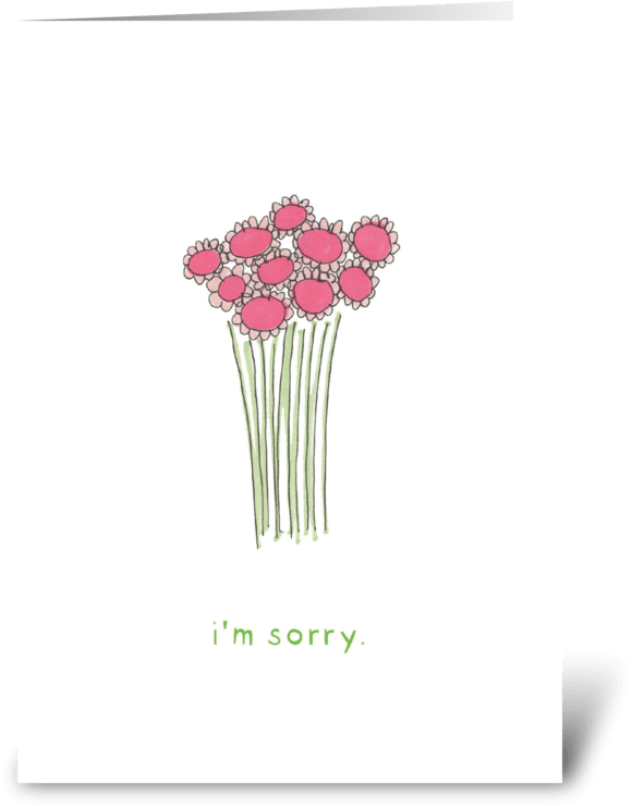 Pink Daisy-i'm Sorry Greeting Card - Greeting Card (700x792), Png Download