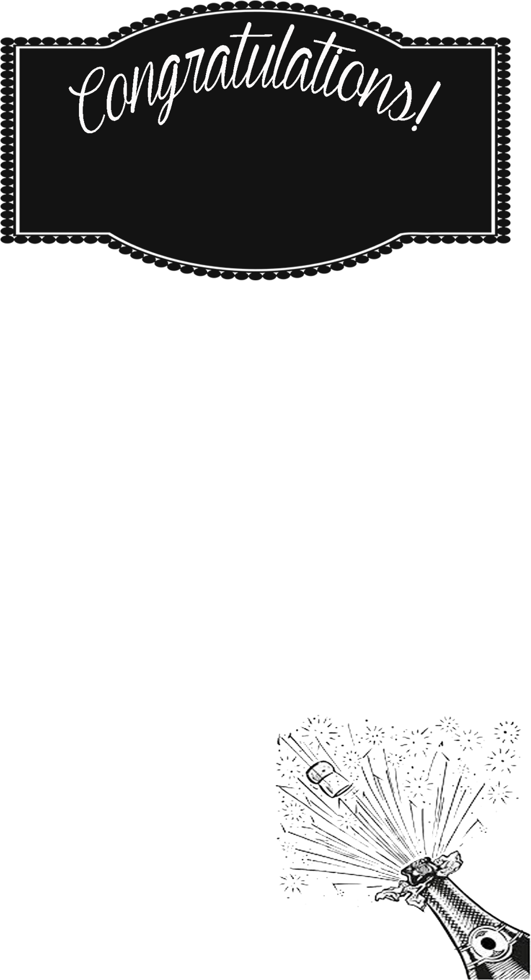 Champagne Pop - Drawing (1080x1920), Png Download