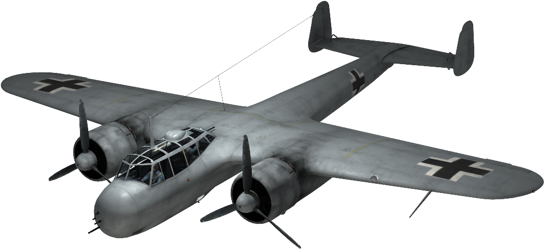 German Dornier Do 17z 7 Kauz - Dornier Do 17 Png (1141x526), Png Download
