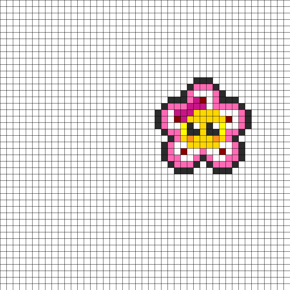 Pink Daisy Perler Bead Pattern / Bead Sprite - Eta Hand2mind X-y Axis Clinggrids, Pack Of 3 (945x945), Png Download