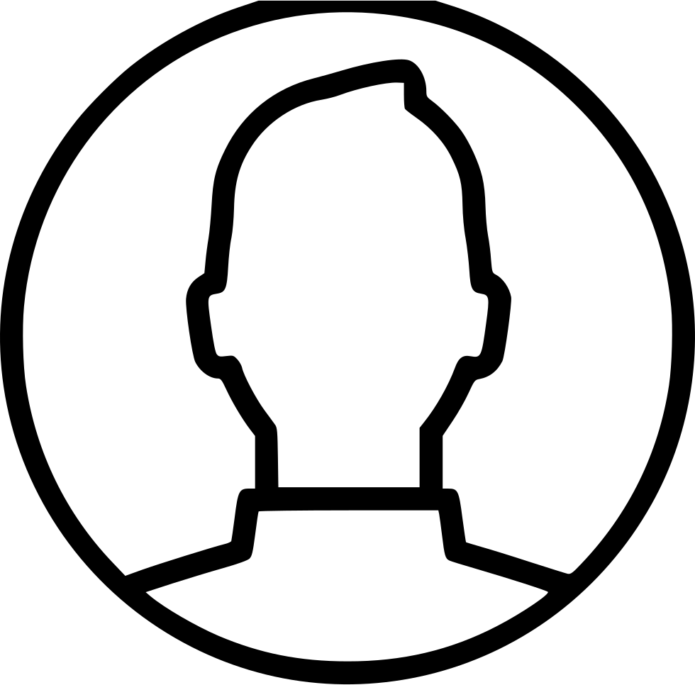 Man Profile Circle Shape Photo Comments - Vector Graphics (980x966), Png Download