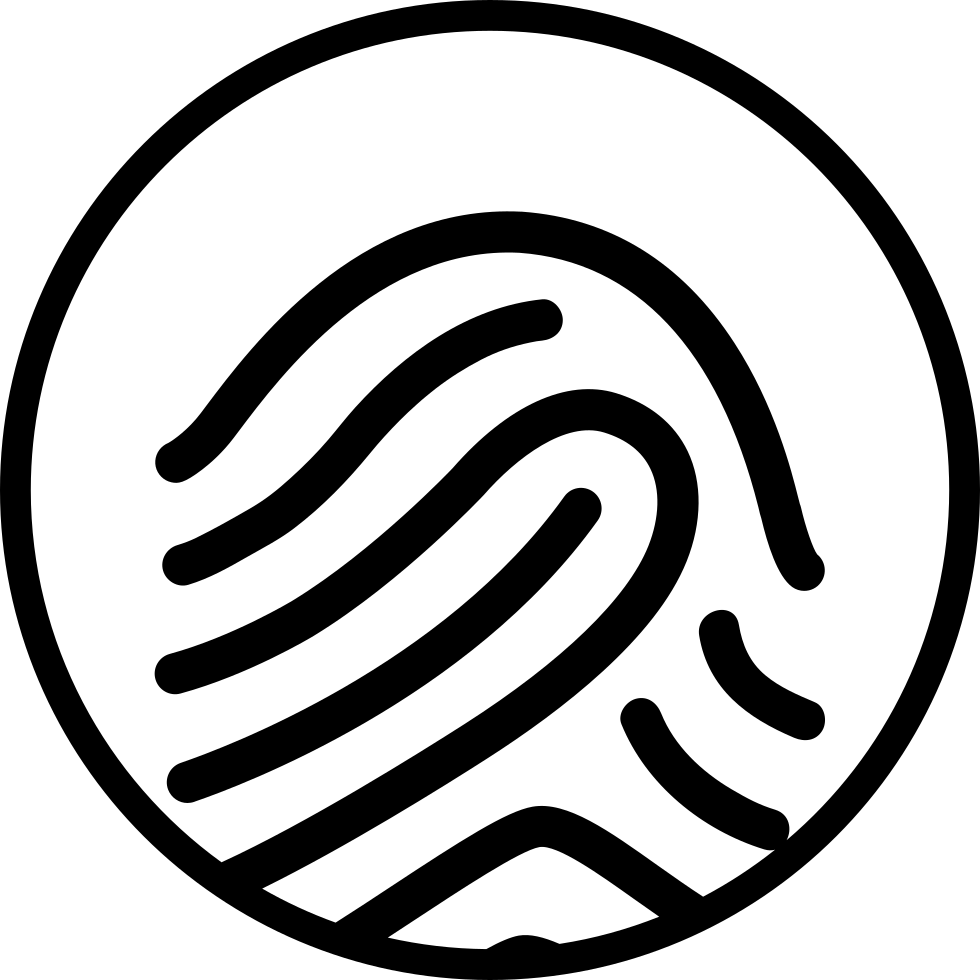 Fingerprint Mark In A Circle Shape Comments - Fingerprint (980x980), Png Download