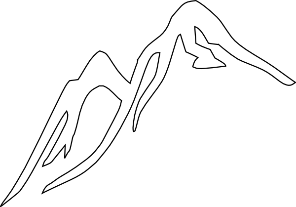 Snowy Mountain Clip Art Clipart Panda Free Clipart - Mountain Logo Png White (600x419), Png Download