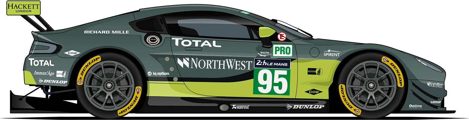 7 World Endurance Championship - Aston Martin De Carreras Total Pro 95 Gris (1780x440), Png Download