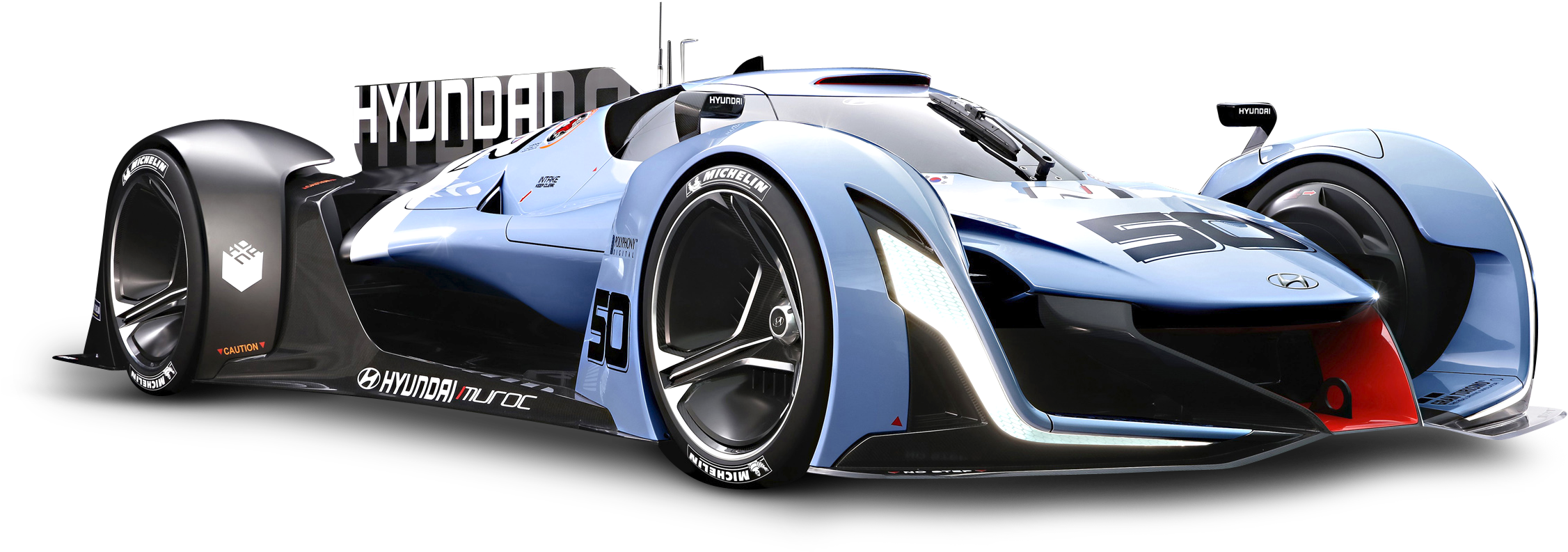 Hyundai N 2025 Vision Gran Turismo Blue Car Png Image - Gran Turismo 4 Car Png (2306x866), Png Download