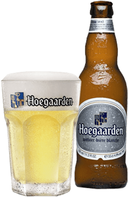 Hoegaarden Bottle And Glass - German White Wheat Beer (400x400), Png Download
