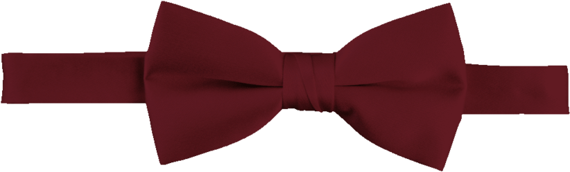 Burgundy Red - Bow Tie (841x1023), Png Download