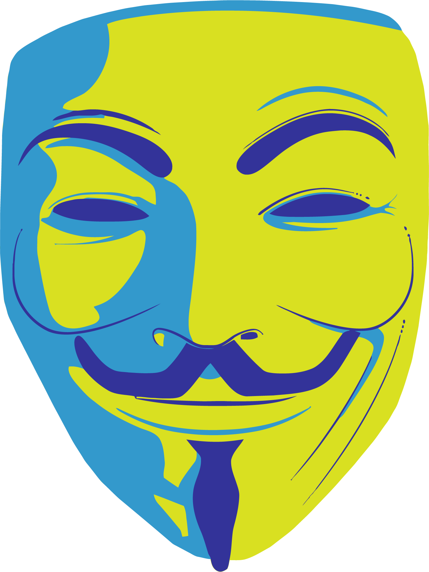 Anonymous Mask Clipart Png Image - Anonymous Mask Transparent (1447x1931), Png Download