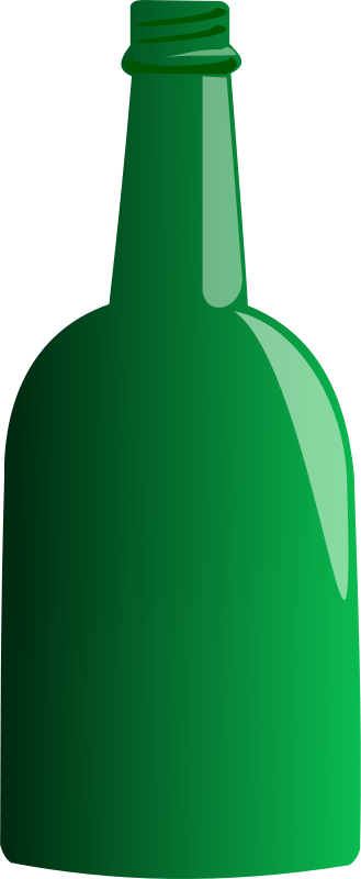 Free Green Bottle - Green Bottle Clipart (329x800), Png Download