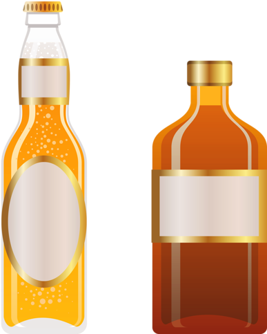 Plastic Bottles Clipart Tea Bottle - Glass Bottle (403x500), Png Download