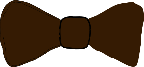 Bow Tie Clipart Art - Brown Bow Tie Clipart (600x280), Png Download