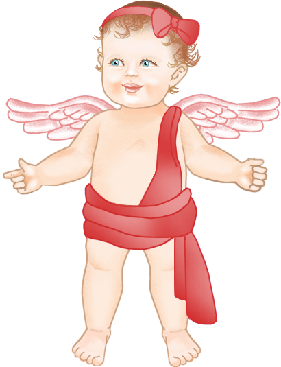 Cute Baby Angel Angel Png (410x535), Png Download