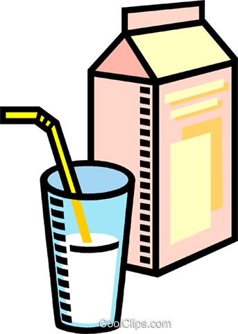 Milk, Glass Of Milk Royalty Free Vector Clip Art Illustration - Lactose Intolerance Vs Celiac (343x480), Png Download