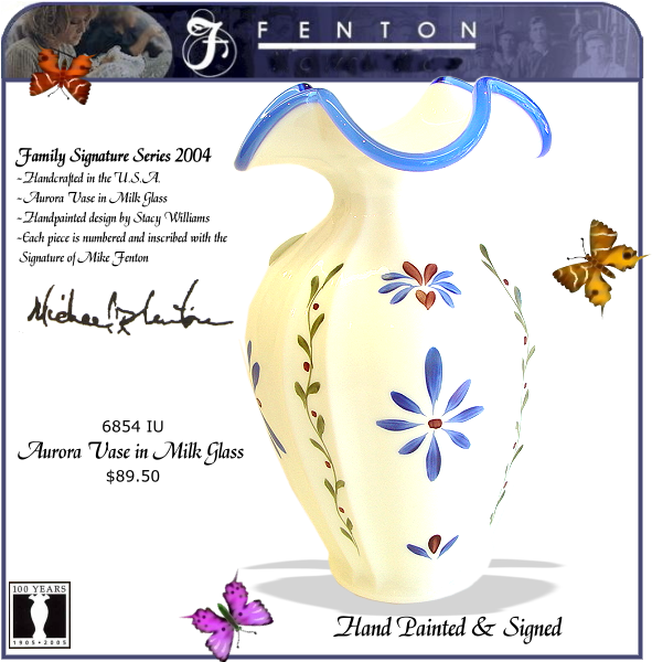 6854 Iu Fenton Aurora Vase - Christmas Tree (600x600), Png Download