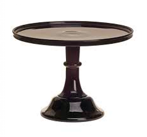 Milk Glass Cake Stand Large Black - Black Raspberry 12 Glass Cake Stand - Made (480x605), Png Download