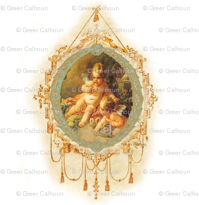 Baby Angel Cupid Ornate Cameo - Cherub (400x400), Png Download