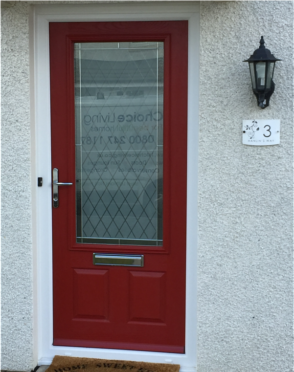 Replacement Composite Front Door In Pillarbox Red - - Door (1140x760), Png Download