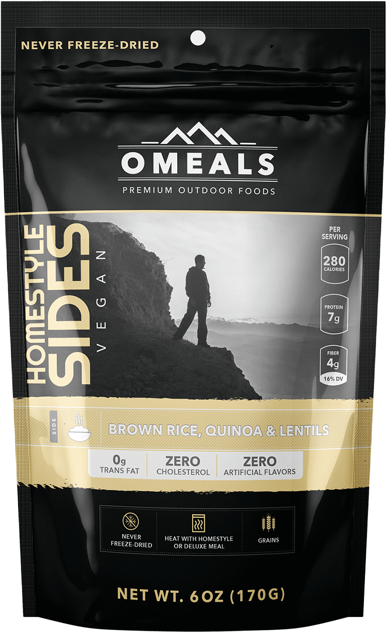 Omeals Brown Rice Quinoa Lentils 01 - Omeals Brown Rice, Quinoa & Lentils Side (800x1277), Png Download