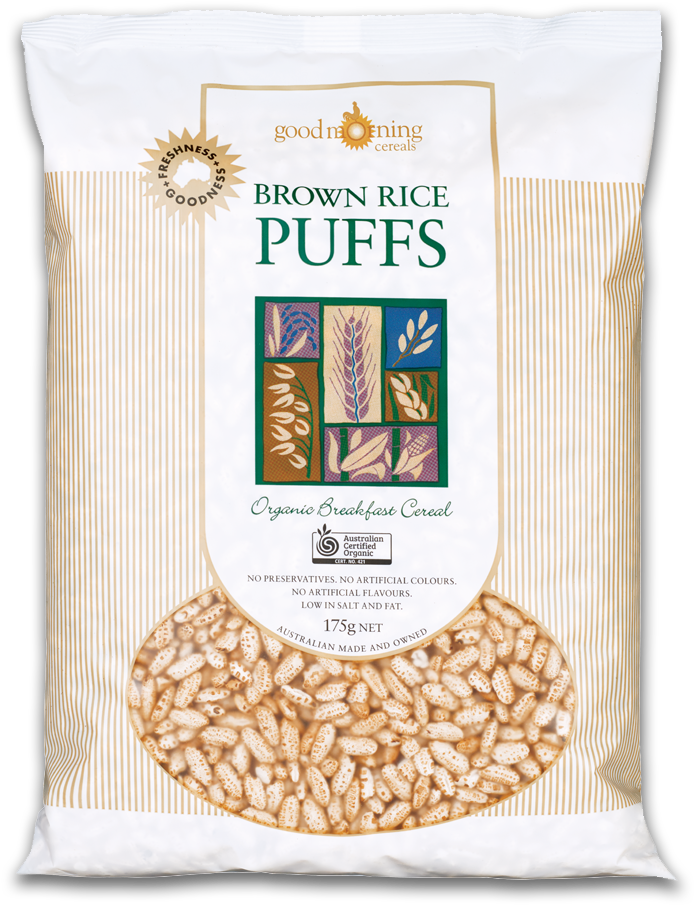 Brown Rice Puffs 175g (750x950), Png Download